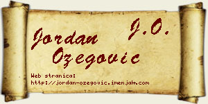 Jordan Ožegović vizit kartica